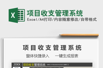 2021年項目收支管理系統(tǒng)