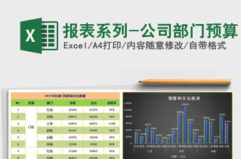2021年報表系列-公司部門預(yù)算