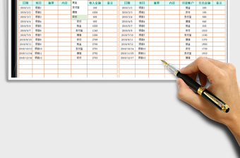 2021年现金出纳月份统计台账（带滚动查询统计）