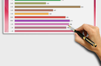 2021年彩色條形圖數據圖表模板