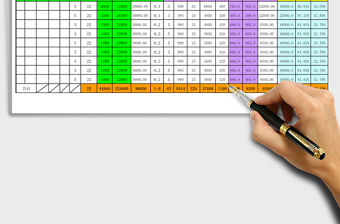 2021年月度完工產品效率分析表免費下載