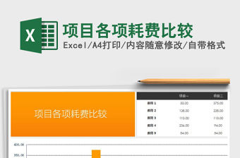 2021年項目各項耗費比較