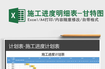 2021年施工進度明細表-甘特圖