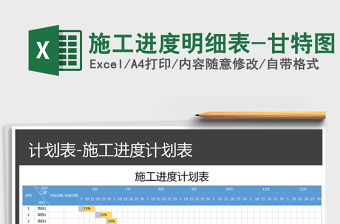 2021年施工進(jìn)度明細(xì)表-甘特圖