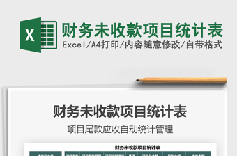 2021年財務(wù)未收款項目統(tǒng)計表