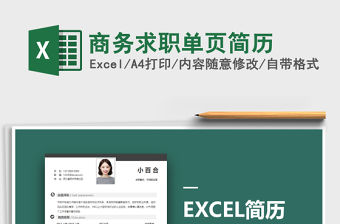 2021年商務求職單頁簡歷