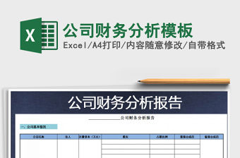 2021年公司財務分析模板