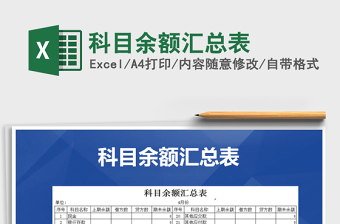 2021年科目余額匯總表