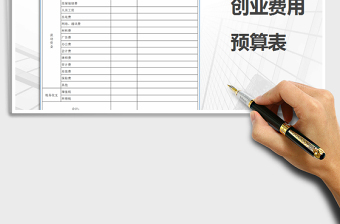 2021年創(chuàng)業(yè)費用預(yù)算表