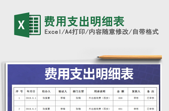 2021年費(fèi)用支出明細(xì)表免費(fèi)下載