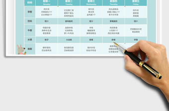 2021年幼兒園一周食譜