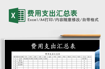 2021年費用支出匯總表