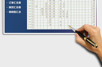 2021年订单汇总表(月份年度汇总表)自动计算