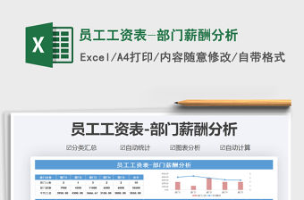 2021年員工工資表-部門薪酬分析