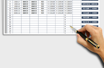 2021年收支表日記賬