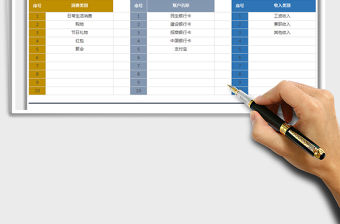 2021年個人日常收支明細表-自動統(tǒng)計