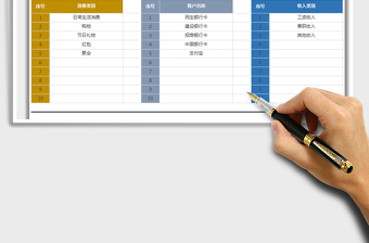 2021年個人日常收支明細表-自動統(tǒng)計