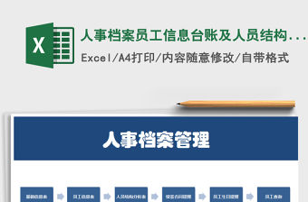 2021年人事檔案員工信息臺賬及人員結構分析