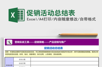 2021年促銷(xiāo)活動(dòng)總結(jié)表