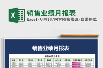 2021年銷售業(yè)績月報(bào)表