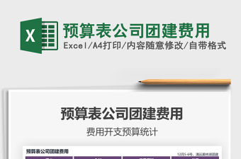 2021年預算表公司團建費用