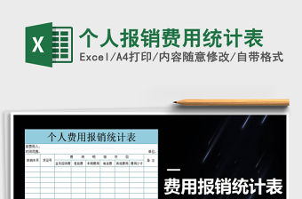 2022個人報銷費用統計表