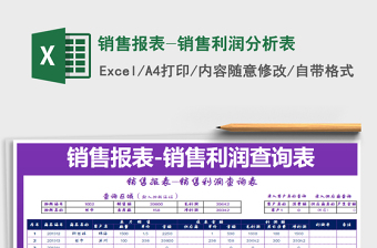 2021年銷售報表-銷售利潤分析表