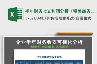 2021年半年財務收支利潤分析（精美商務）免費下載
