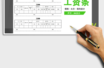 2021年标准工资条（简洁大方）