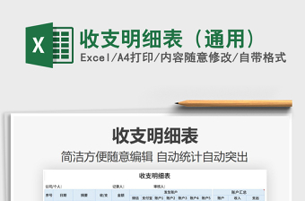 2021年收支明細表（通用)