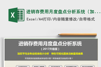 2021年進(jìn)銷(xiāo)存費(fèi)用月度盤(pán)點(diǎn)分析系統(tǒng)（加權(quán)平均法）