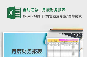 2021年自動匯總—月度財務報表