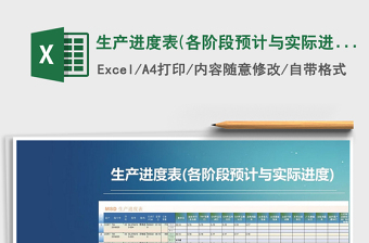 生产进度表
