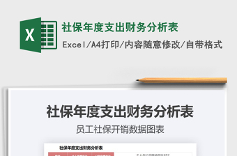 2021年社保年度支出財(cái)務(wù)分析表