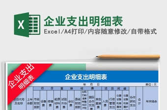 2021年企業(yè)支出明細(xì)表