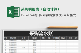 2021年采購明細(xì)表（自動計算）