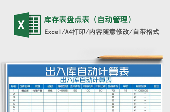 2021年庫(kù)存表盤(pán)點(diǎn)表（自動(dòng)管理）
