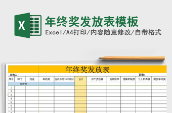 2021年年終獎(jiǎng)發(fā)放表模板免費(fèi)下載
