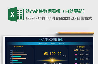 2021年動態(tài)銷售數(shù)據(jù)看板（自動更新）