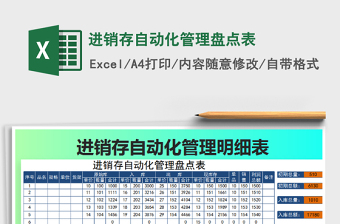 2021年進(jìn)銷存自動(dòng)化管理盤點(diǎn)表