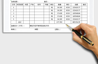 2021年入库表-送货单明细表