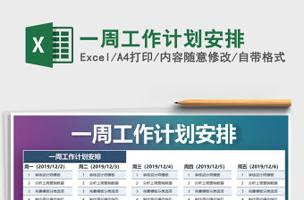 2021年一周工作計劃安排