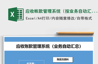 2021年應(yīng)收帳款管理系統(tǒng)（按業(yè)務(wù)自動(dòng)匯總）