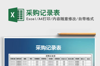 2021年采購(gòu)記錄表