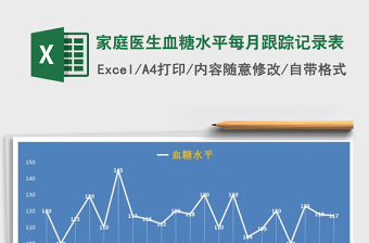 2021年家庭醫(yī)生血糖水平每月跟蹤記錄表