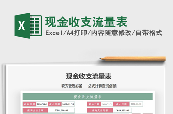 2021年現(xiàn)金收支流量表