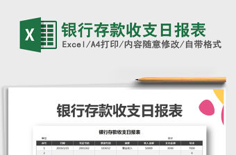 2021年銀行存款收支日?qǐng)?bào)表免費(fèi)下載