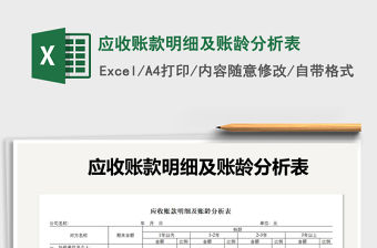 2021年應收賬款明細及賬齡分析表