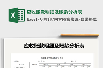 2021年應(yīng)收賬款明細(xì)及賬齡分析表