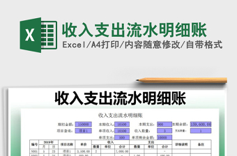 2021年收入支出流水明細(xì)賬